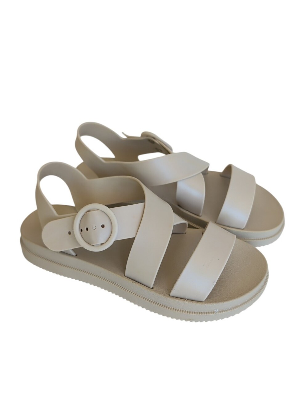 Minimalist Neutral Multi Strap Chunky Platform Sandals EU 40 Beige/Cream